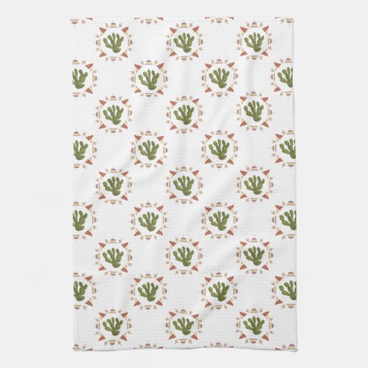 Linge De Cuisine Collection Llamarama | Cercle de cactus (Vertical)
