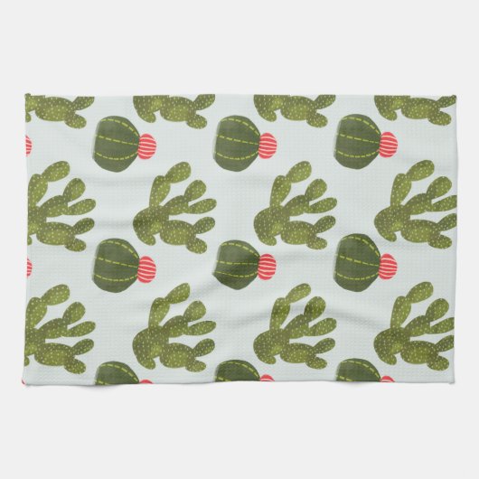 Linge De Cuisine Collection Llamarama | Motif Cactus mignon (Horizontal)