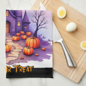 Linge De Cuisine Collection Moderne Halloween Épouvantable Mignonne (Quart Plié)