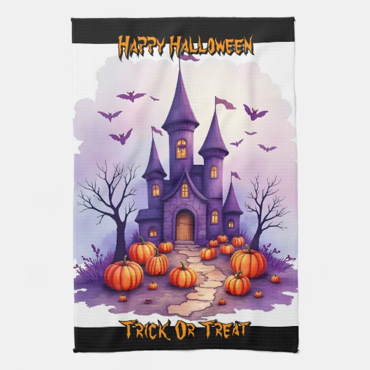 Linge De Cuisine Collection Moderne Halloween Épouvantable Mignonne (Vertical)