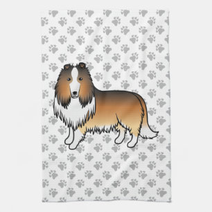 Linge De Cuisine Colley Rough Sable Chien de Dessin Animé Mignon & 