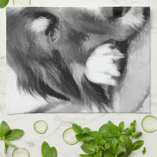 LINGE DE CUISINE COLLIE FRONTALIÈRE (Plié)