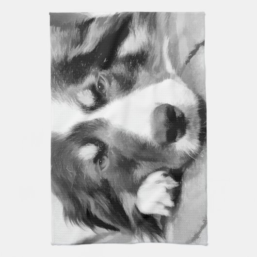 LINGE DE CUISINE COLLIE FRONTALIÈRE (Vertical)