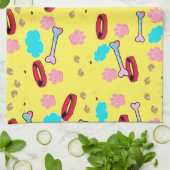 Linge De Cuisine Collier de chien mignon et design os (Plié)