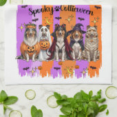 Linge De Cuisine Collies d'Halloween (Plié)
