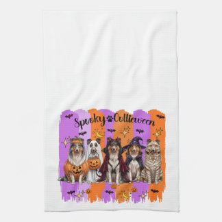 Linge De Cuisine Collies d'Halloween