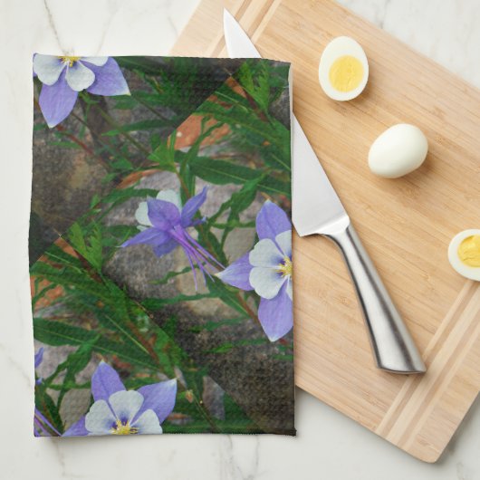 Linge De Cuisine Colonne bleue (Quart Plié)