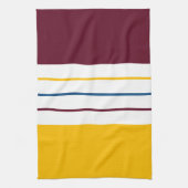 Linge De Cuisine Coloré Autumnal Mulberry Amber Stripes (Vertical)