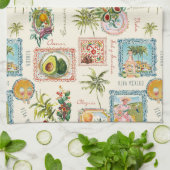 Linge De Cuisine Coloré Mexique Voyage Imprimer Monogramme (Plié)