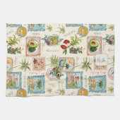 Linge De Cuisine Coloré Mexique Voyage Imprimer Monogramme (Horizontal)