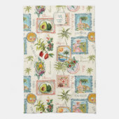 Linge De Cuisine Coloré Mexique Voyage Imprimer Monogramme (Vertical)