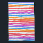 Linge De Cuisine Coloré Moderne Stripes Motif arc-en-ciel<br><div class="desc">Décorez votre cuisine avec cette serviette d'art cool. Faites un grand cadeau de ménage,  d'anniversaire ou de mariage! Vous pouvez le customiser et ajouter du texte. Consultez ma boutique pour plus de couleurs et de motifs !</div>