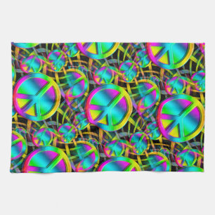 Linge De Cuisine Coloré PEACE motif sans faille + vos idées