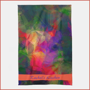 Linge De Cuisine Coloré rose rétro rouge et vert