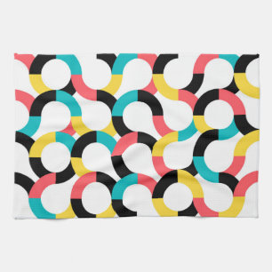 Linge De Cuisine Coloré, tendance, gai, fun moderne géométrique