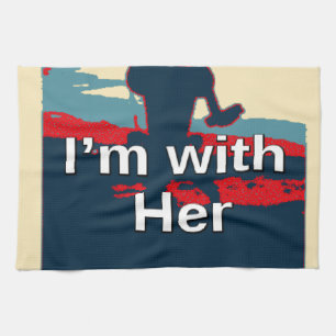 Linge De Cuisine Colorful 2016 Je suis avec son vote pour Hillary U