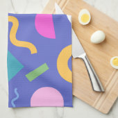 Linge De Cuisine Colorful Abstract Geometric Memphis Style Pattern (Quart Plié)