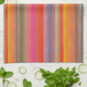 Linge De Cuisine Colorful Charcoal Boho Stripes (Plié)