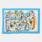 Linge De Cuisine Colorful Michigan Map (Horizontal)