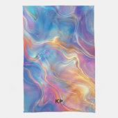 Linge De Cuisine Colorful opal swirly flowing marble texture (Vertical)