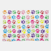 Linge De Cuisine Colorful Paw Prints Pattern (Horizontal)