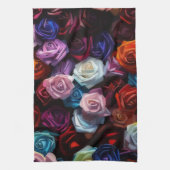 Linge De Cuisine Colorful Roses Artsy Kitchen Towel (Vertical)