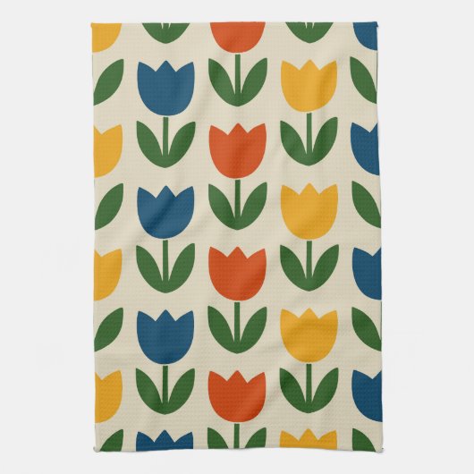 Linge De Cuisine Colorful Tulip Pattern (Vertical)