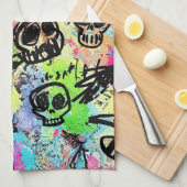 Linge De Cuisine Colorful Urban Graffiti Pattern (1) (Quart Plié)