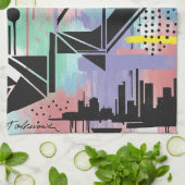 Linge De Cuisine Colorful Urban Graffiti Pattern (11) (Plié)