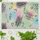 Linge De Cuisine Colorful Urban Graffiti Pattern (4) (Plié)