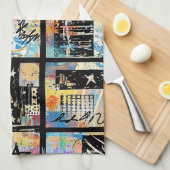 Linge De Cuisine Colorful Urban Graffiti Pattern (5) (Quart Plié)