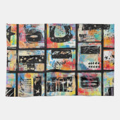 Linge De Cuisine Colorful Urban Graffiti Pattern (5) (Horizontal)