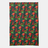 Linge De Cuisine Colourful Exotic Flowers Leaves Pattern-23187 (Vertical)