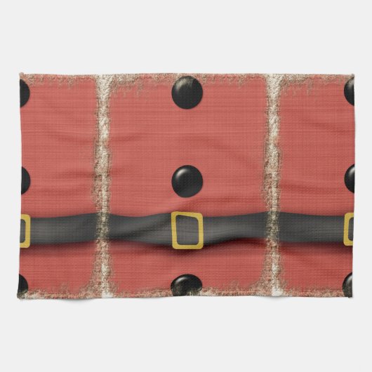 Linge De Cuisine combinaison de clause santa avec boutons de ceintu (Horizontal)