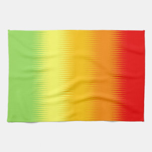 Linge De Cuisine Combo rouge orange jaune vert