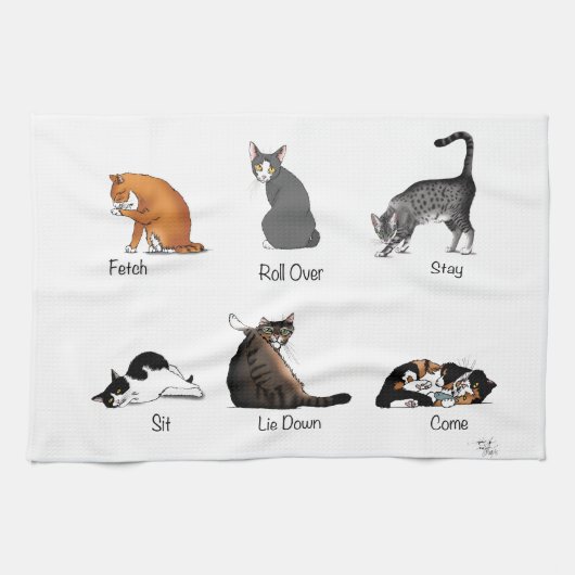 Linge De Cuisine Commandes Cat (Horizontal)