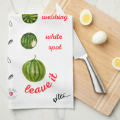 Linge De Cuisine Comment choisir une pastèque mûre - Carte aquarell (Quart Plié)