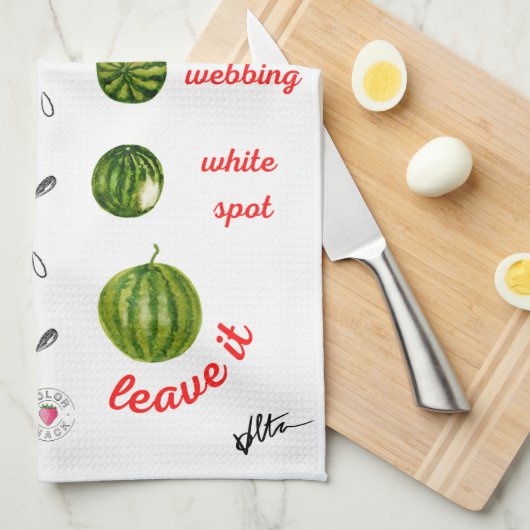 Linge De Cuisine Comment choisir une pastèque mûre - Carte aquarell (Quart Plié)