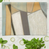 Linge De Cuisine Composition Abstraite avec des couleurs bouchées (Plié)