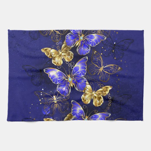 Linge De Cuisine Composition avec papillons Sapphire (Horizontal)