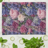 Linge De Cuisine Composition florale dense de jardin anglais (Plié)