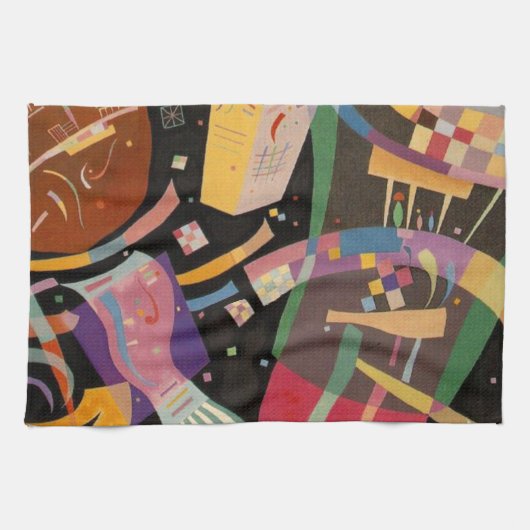 Linge De Cuisine Composition Kandinsky 10 Peinture Abstraite (Horizontal)