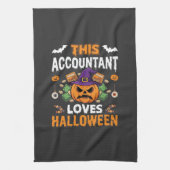 Linge De Cuisine Comptable Aime Halloween Citrouille Comptable Desi (Vertical)