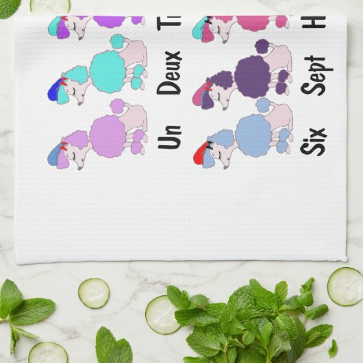 Linge De Cuisine Compte du caniche français (Plié)