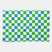 Linge De Cuisine Conception à carreaux bleu blanc vert (Horizontal)