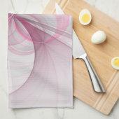 Linge De Cuisine Conception Abstraite de fractal rose pâle moderne (Quart Plié)