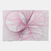 Linge De Cuisine Conception Abstraite de fractal rose pâle moderne (Horizontal)