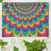 Linge De Cuisine Conception abstraite de l'arc-en-ciel psychédéliqu (Plié)