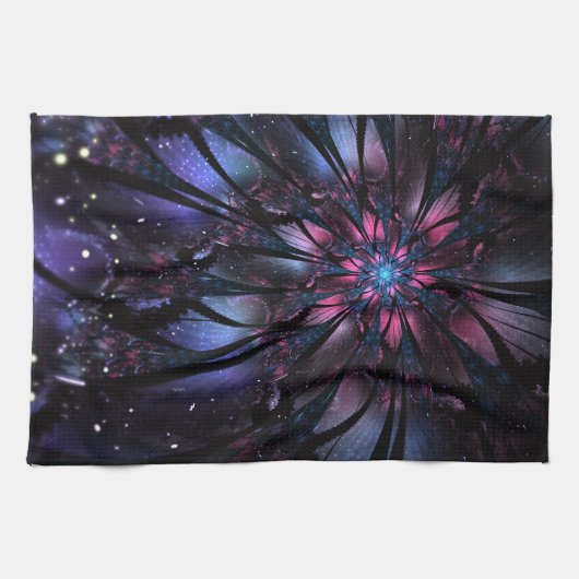 Linge De Cuisine Conception Abstraite des fleurs fractales. (Horizontal)