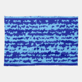Linge De Cuisine Conception Abstraite Irrégulière Bleu Cyan (Horizontal)